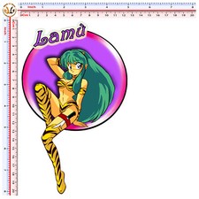 Lamu Cartoon Transfer Rubberized Light Dark Cotton Hair T-Shirt 1pc