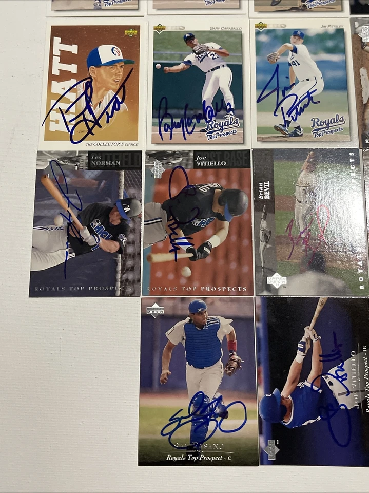 🔥MLB команды автограф лот 🔥 1992-95 UpperDeck несовершеннолетних бейсбол - ROYALS - смотреть! - Изображение 4 из 4