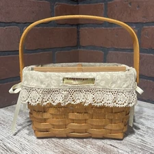 SIGNED Longaberger Dresden Tour Basket II 1996 Edition collectible woven basket