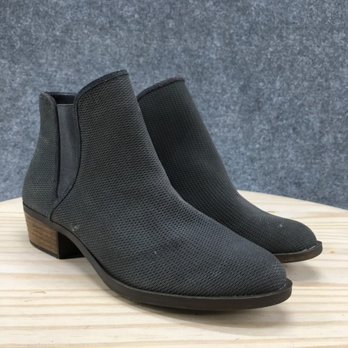 Kensie Botas Mujer 8.5 Gerona Botines Gris Cuero Cremallera Lateral Tacones Cómodos - Imagen 17 de 19