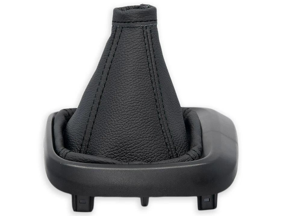 PARA FIAT TIPO 2015-2025 FUNDA PALANCA DE CAMBIO CUERO NEGRO + MARCO - Imagen 2 de 4