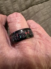 Starry Sky Themed Stainless Steel Ring In A size 7