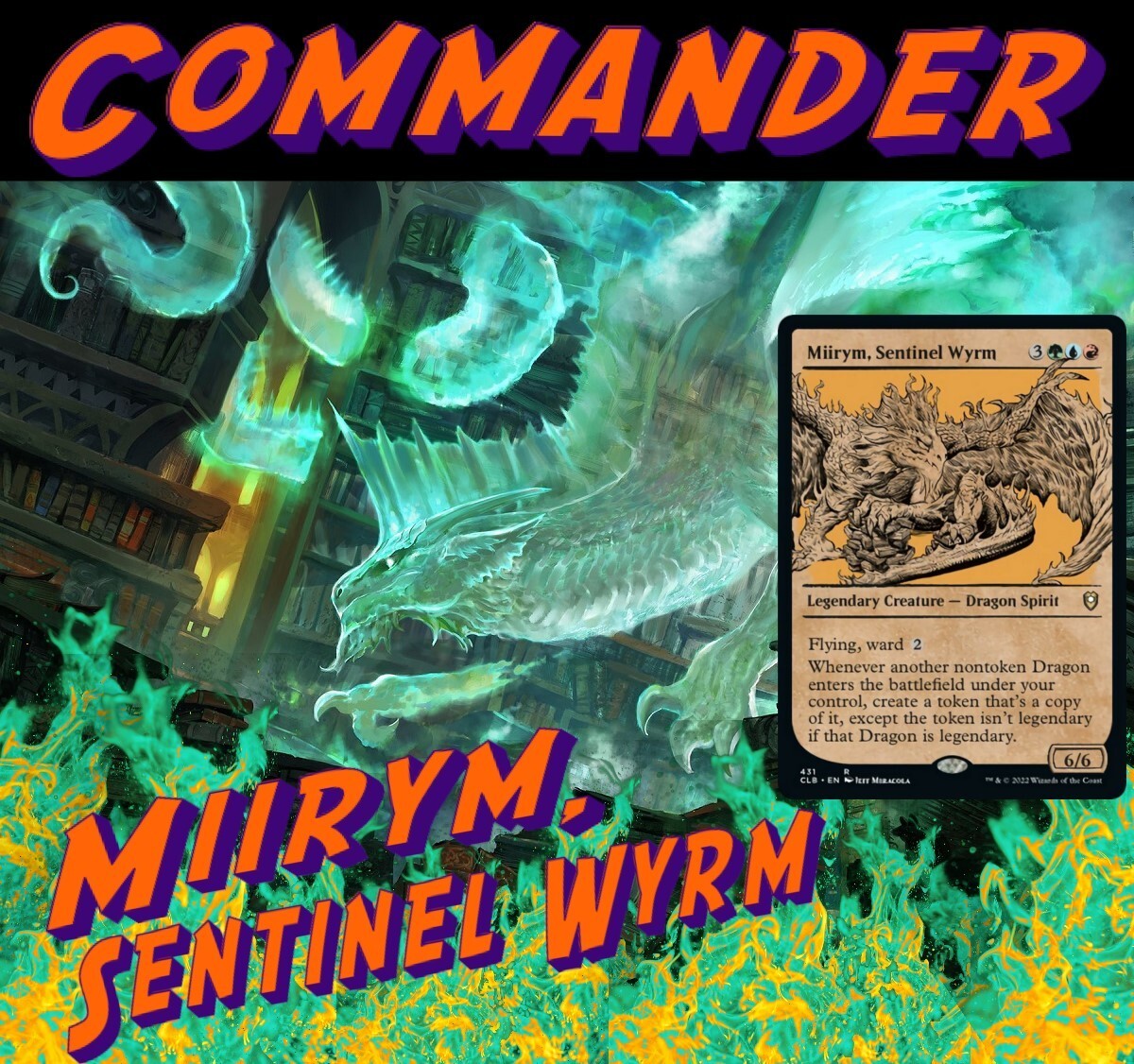 ¡Mazo de comandante Miirym, Sentinel Wyrm Magic The Gathering EDH! ¡DOBLES DRAGONES!