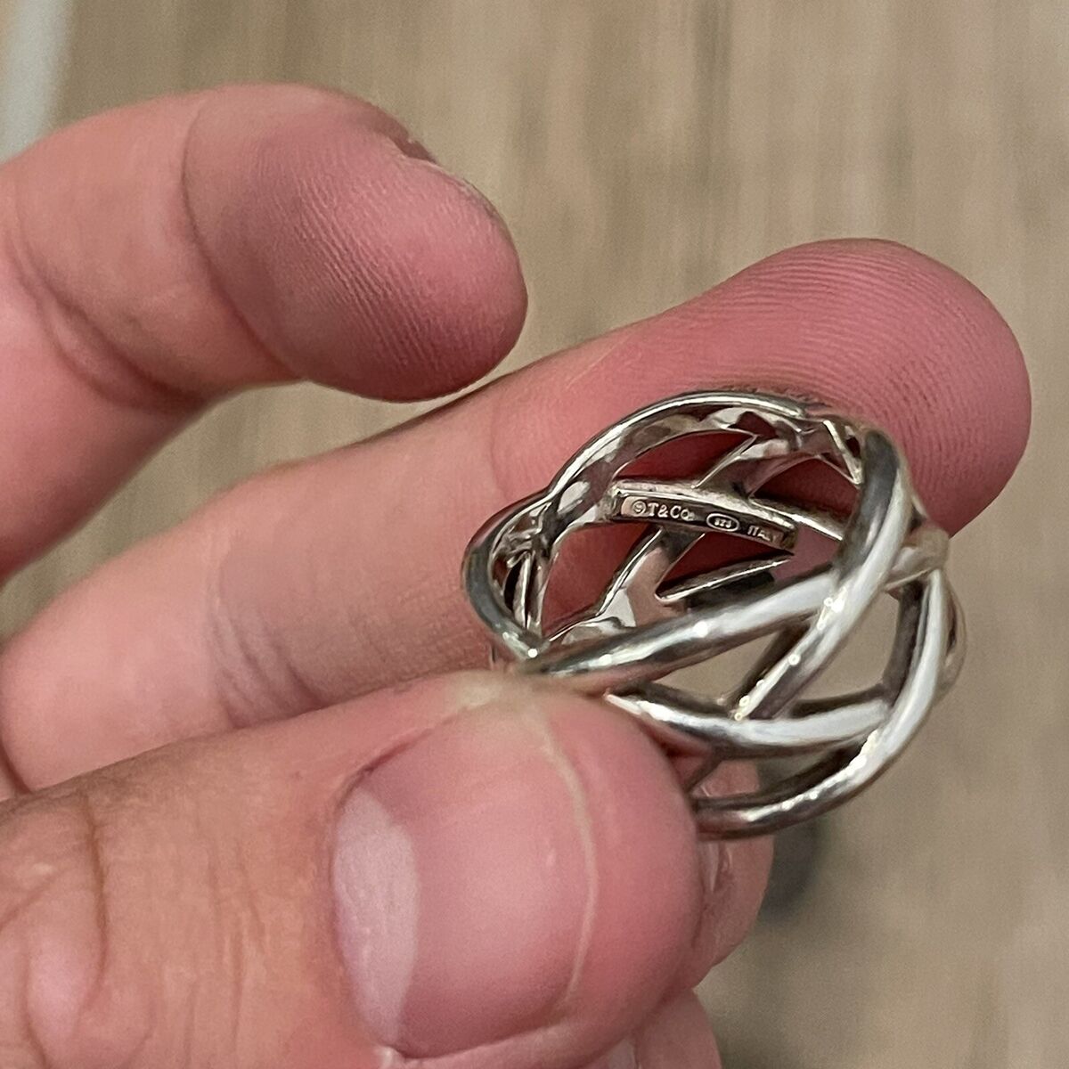 Tiffany & Co Sterling Silver Celtic Knot Weave Wide Band Tiffany & Co Sterling Silver Celtic Knot Weave Wide Band