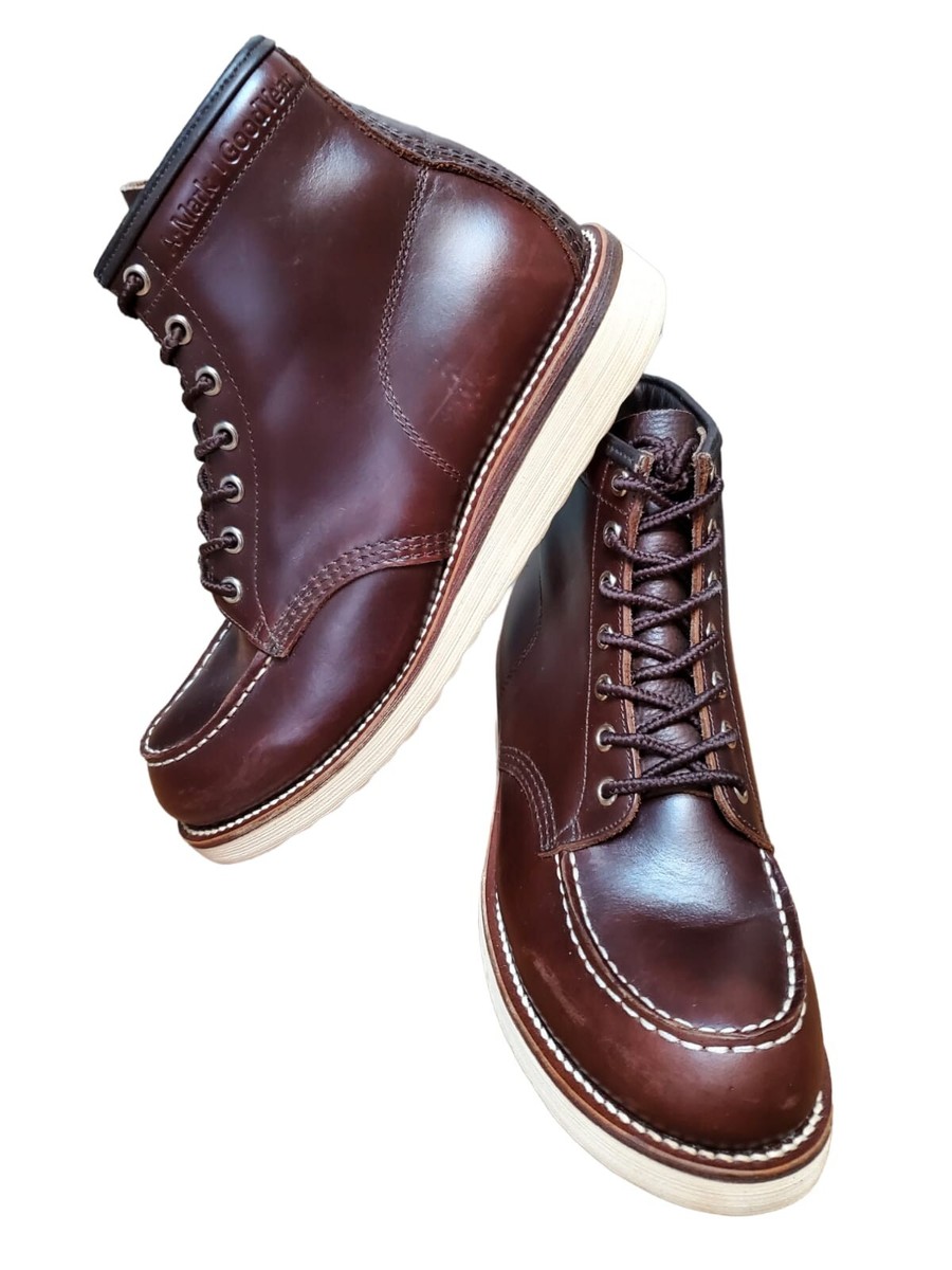 Mark Artizan Mens Moc Toe Chukka Boot Size US Brown Leather