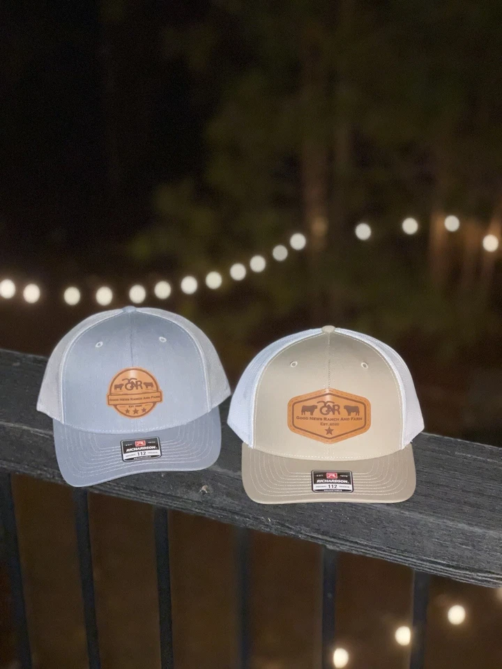 Parche de cuero genuino personalizado Richardson 112 o 115 sombreros también Yupoong 6606 Foto 3 de 4