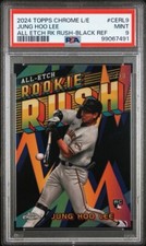2024 Topps Chrome Jung Hoo Lee Black All-Etch Rookie Rush /10 Giants PSA 9