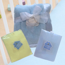 NEW Carter's Knit Crib Sheets and Kola Baby Blanket Set