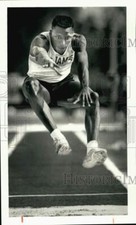 1988 Press Photo Marvin Wilson, St. James High, Completing Boys AAA Long Jump