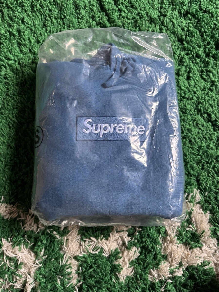 Supreme Hooded Sweatshirt Box Logo Blue FW23 Hoodie Sweater Mens