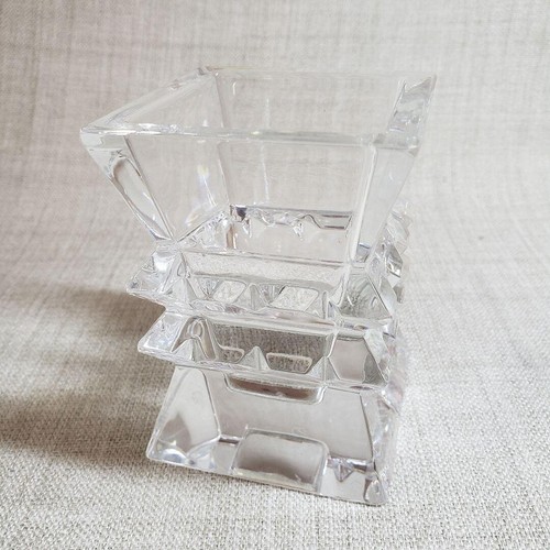 BACCARAT Columbine FLOWER VASE France Crystal Glass Clear Room Decor No Box - Picture 2 of 8