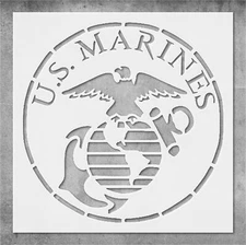 U.S. Marines Reusable Stencil Template - Wall Art, DIY Crafts, Fabric PaintingSt