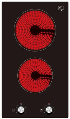 K&H Domino Glaskeramikkochfeld Knebel Steuerung CK-3002K
