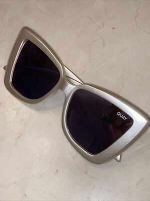 Quay Australia White Sunglasses Quay hot gossip cat eye sunglasses in white | ASOS main image 3