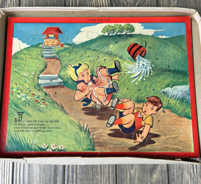 MILTON BRADLEY CO. アメリカ製 アンティーク ジグソーパズル Vintage RARE Inlaid Action Jiggle-Saw Puzzles Set Milton Bradley