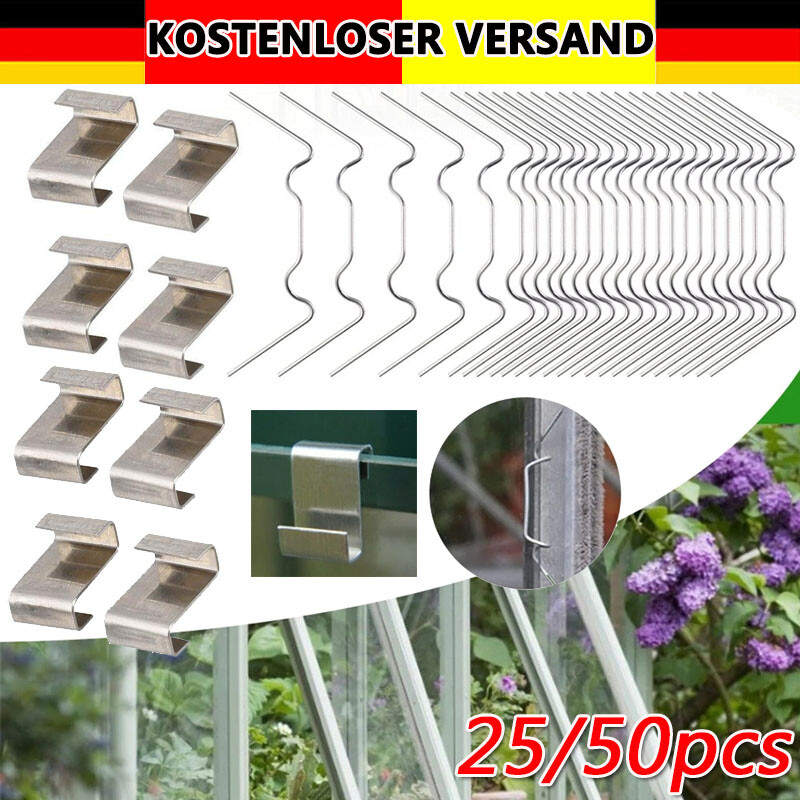 BOPHIS 120 Stück Gewächshaus Klammern Edelstahl - W&Z Clips Für Hohlkammerplatten & Doppelstegplatten