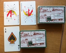 ACE Transportation Trucking Playing Cards Redi-Slip Brown & Bigelow 52 + 2 Joker