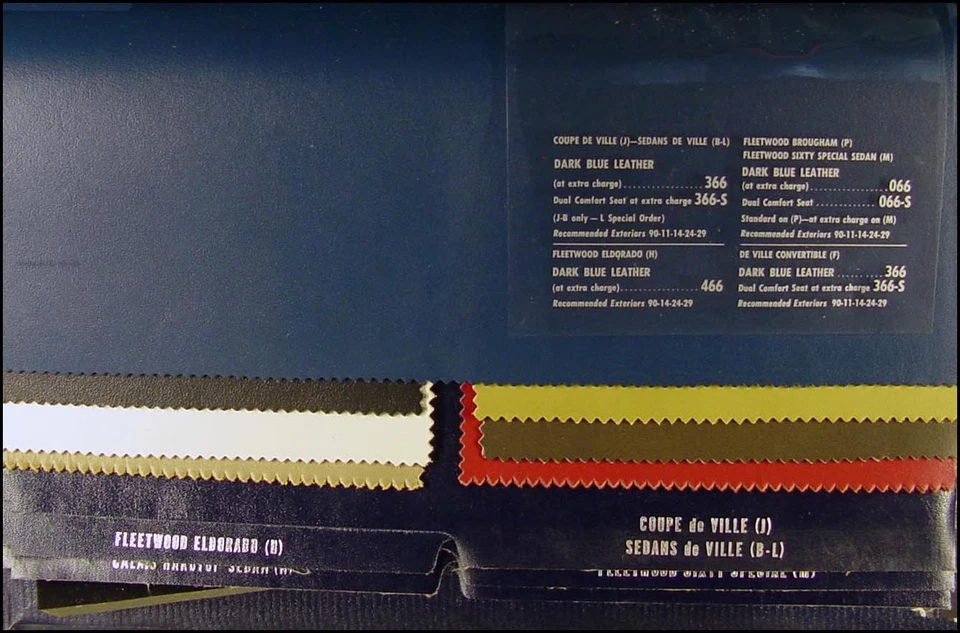 Cadillac 1970 color y tapicería distribuidor álbum juego de 2 libros tamaño grande Foto 3 de 3
