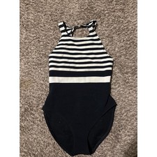 Vintage Swimsuit Striped Black White Anne Cole