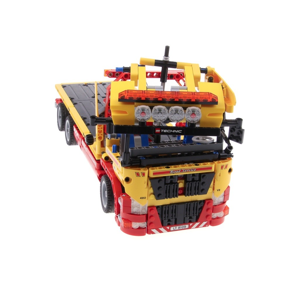 1x LEGO Technic Flatbed Tow Truck Set 8109 Yellow Incomplete