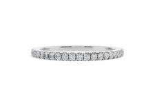 14K Gold 0.25-0.50Ctw Round Natural Diamond Thin Eternity Wedding Band for Women