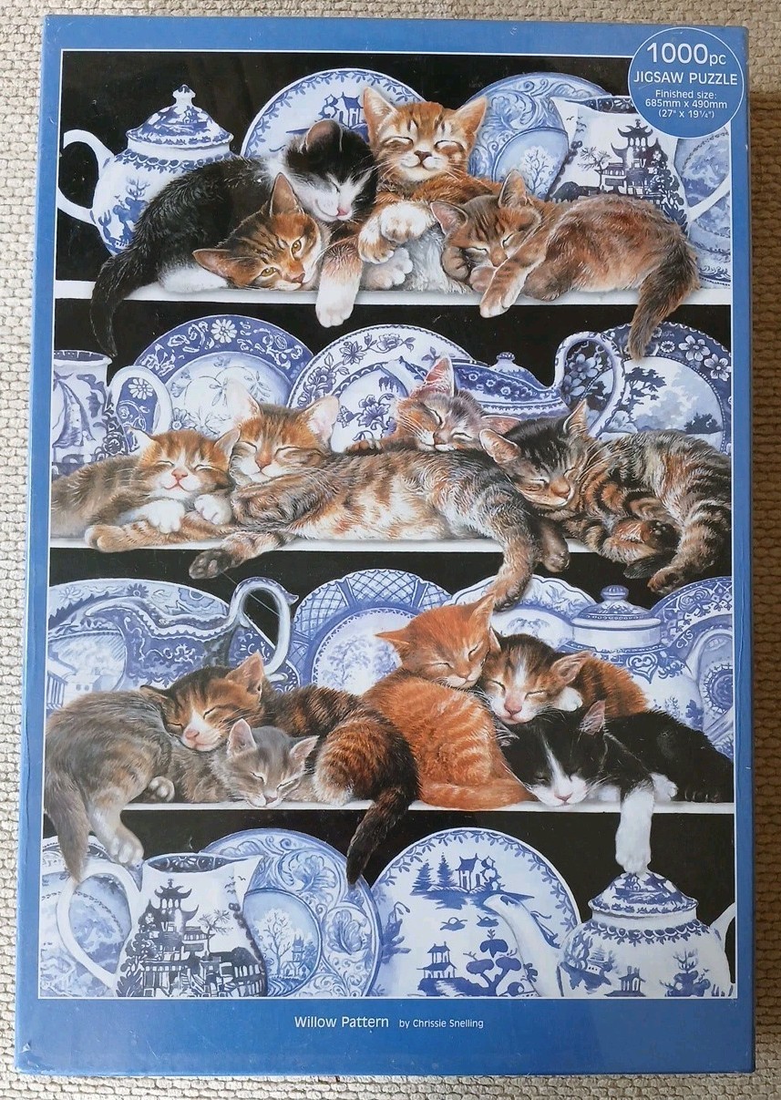 BNIB Otter House Willow Pattern 1000 piece Jigsaw Puzzle by Chrissie Snelling