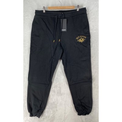 True Religion Pants Women's XL Black Crystal Classic Lounge Jogger NEW $109
