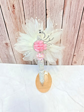 Beaded pen Custom gifts basket fillers collect Swan Pink Rhinestone