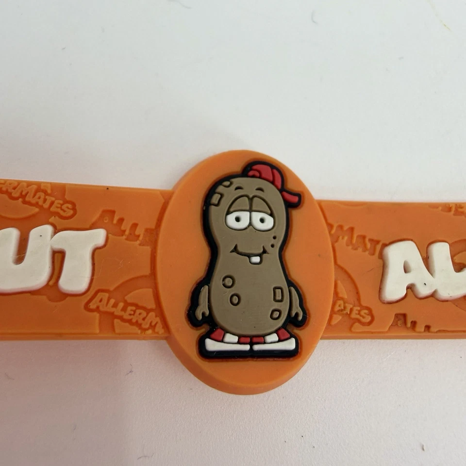 AllerMates Allergy Wristbands Medical ID Silicone Bracelet Emergency Peanut - Image 3 of 4