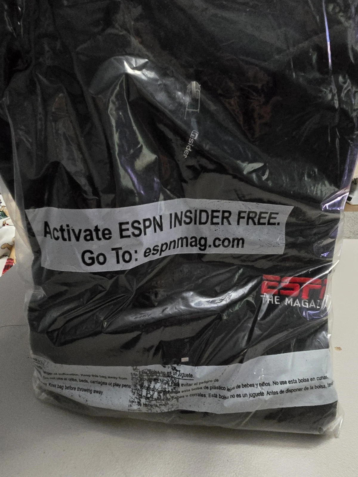 Vintage ESPN The Magazine Fleece Pullover Jacket XL Mens Black 1/4 Zip Mock Neck