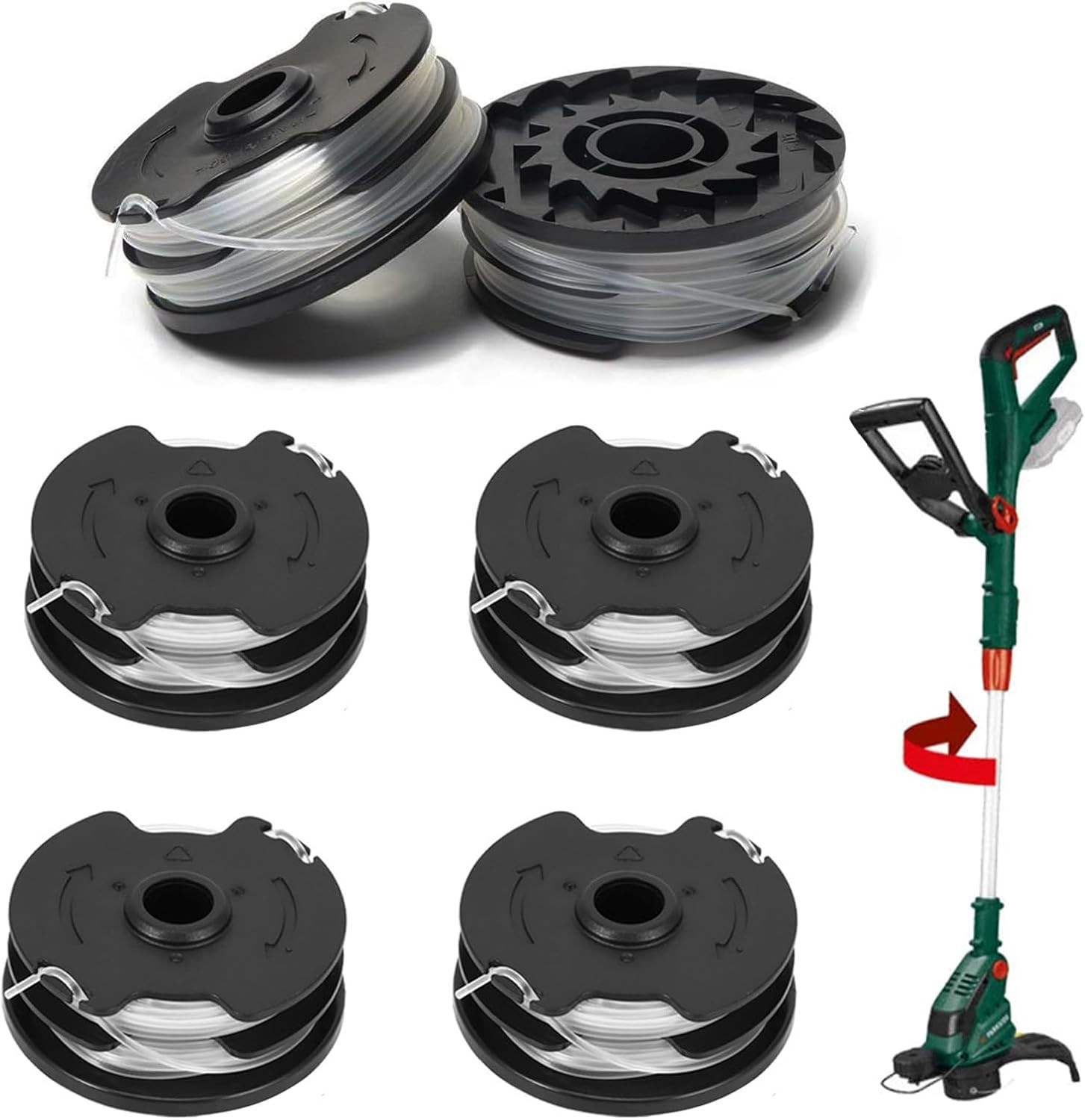Lot de 6 bobines Parkside pour fil coupe-bordure de rechange modèle PRT 550 A1