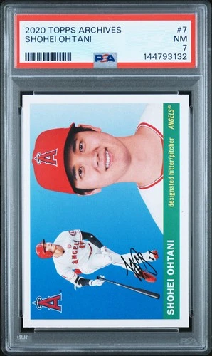 144793132 Shohei Ohtani 2020 Topps Archives #7 PSA 7