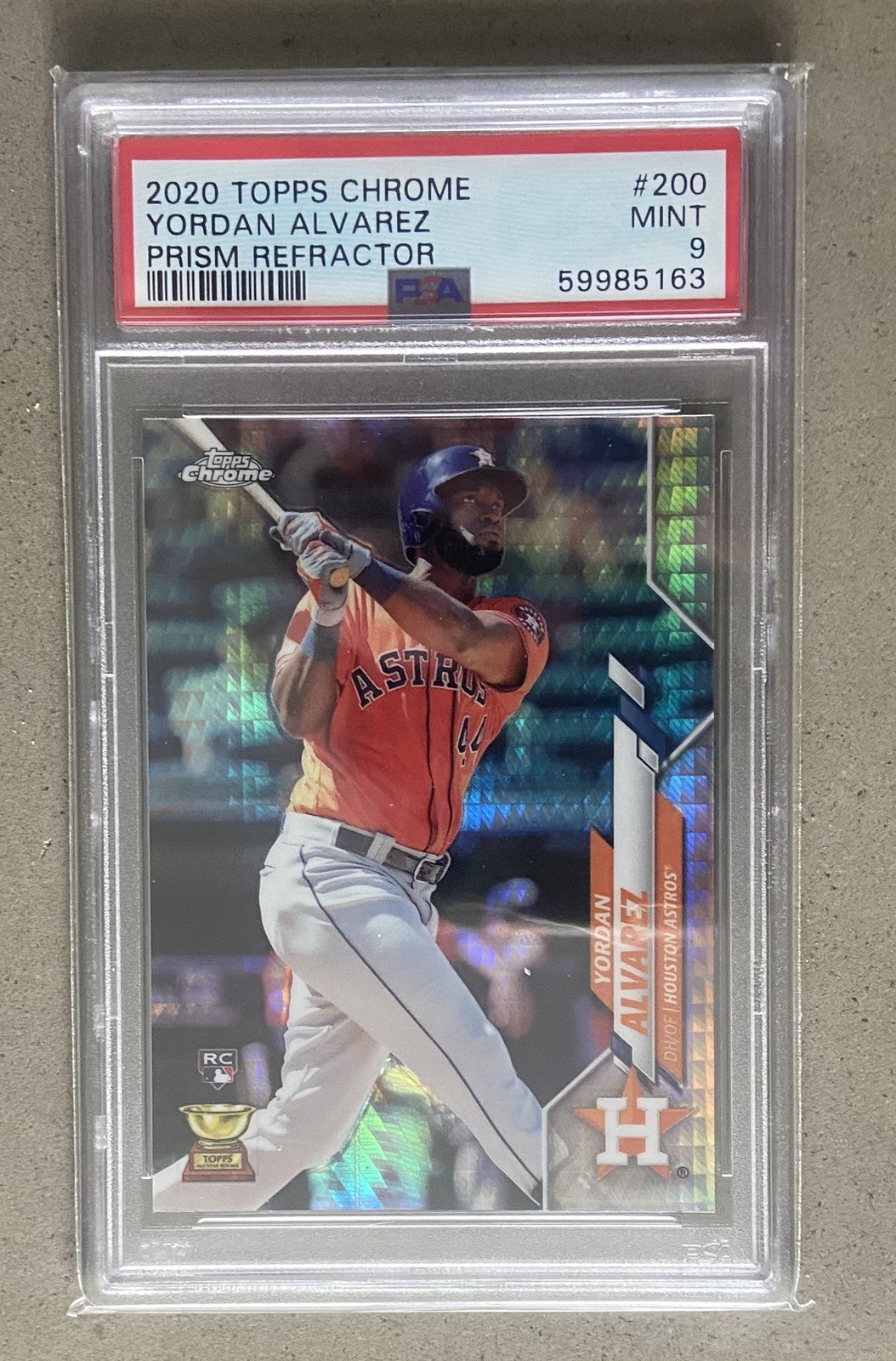 2020 Topps Chrome - Yordan Alvarez #200 Prism Refractor (RC) PSA 9