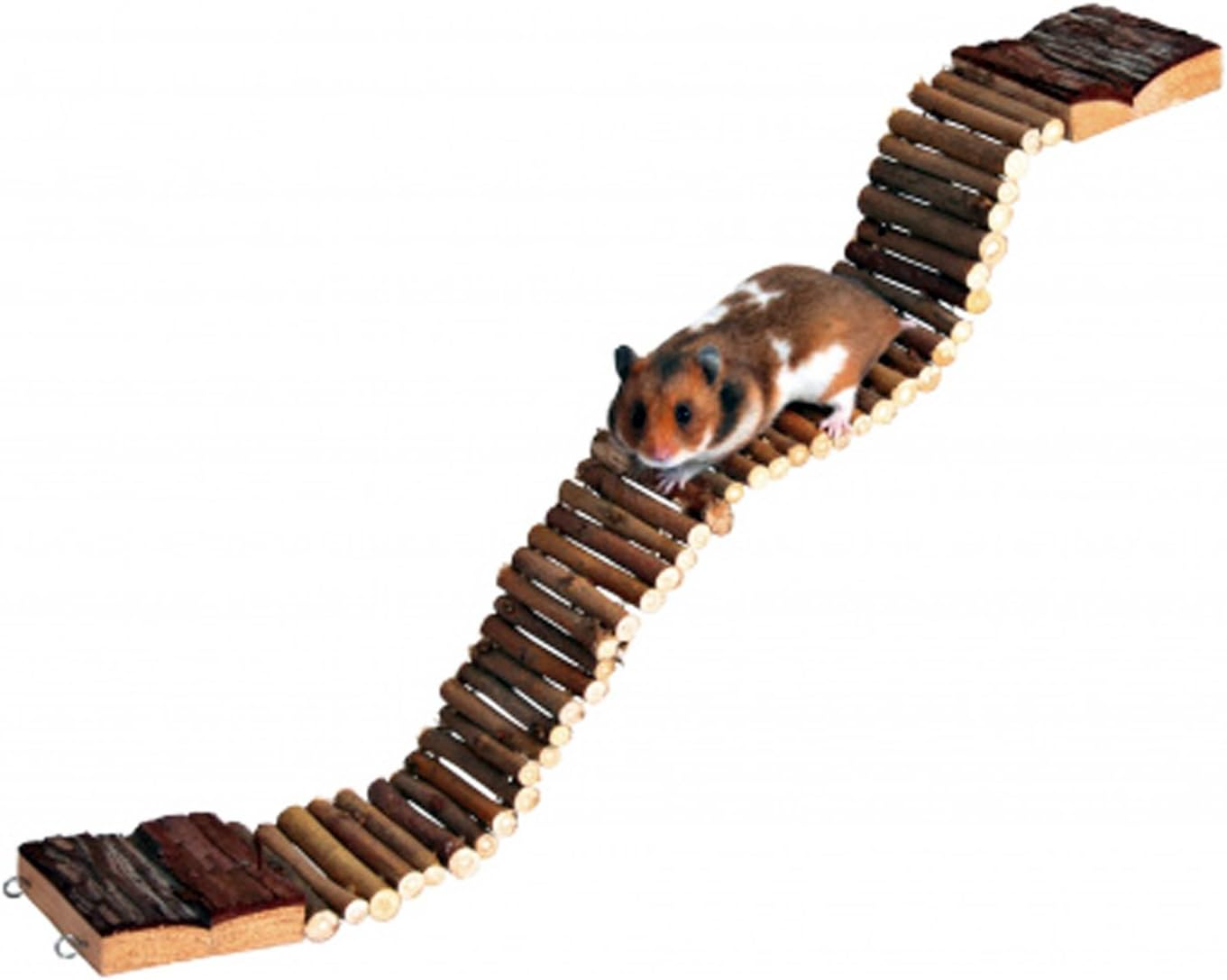 Natural Suspension Bridge Wooden Hamster Gerbil Mouse Cage Pet Ladder