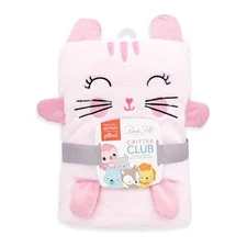 Critter Club Travel Blanket with Cozy Pocket - Pink