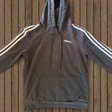 Adidas Black  White Stripe Hoodie Youth S 8-10 