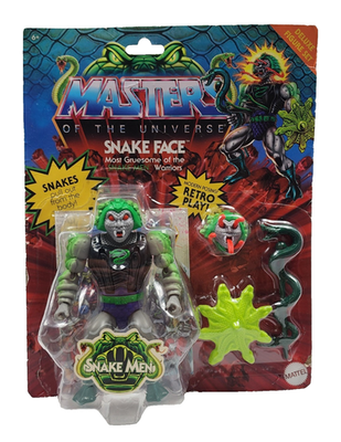 Vintage 1986 MOTU Snake Face Masters of the Universe Figure Near Complete He-Man