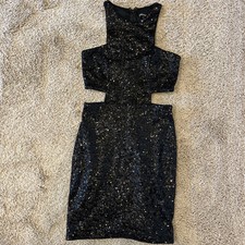 Express Women's Sequin Stretch BodyCon Party Dress Mini Sheath Size 2