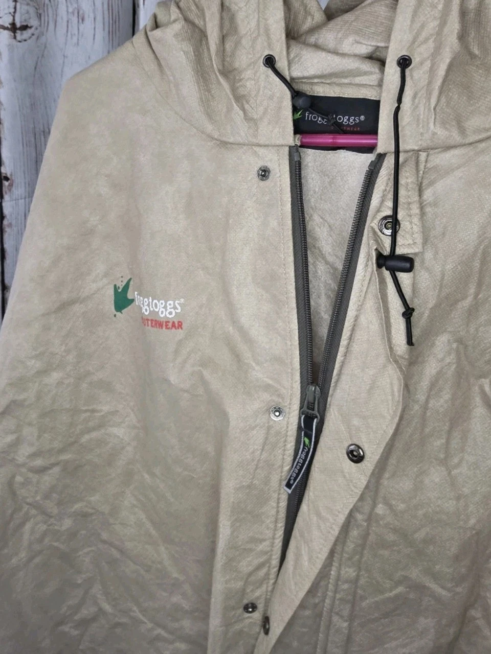 FROGG TOGGS RAIN GEAR KHAKI PRO ACTION MENS JACKET-WET FISHING HIKING CYCLING 2X