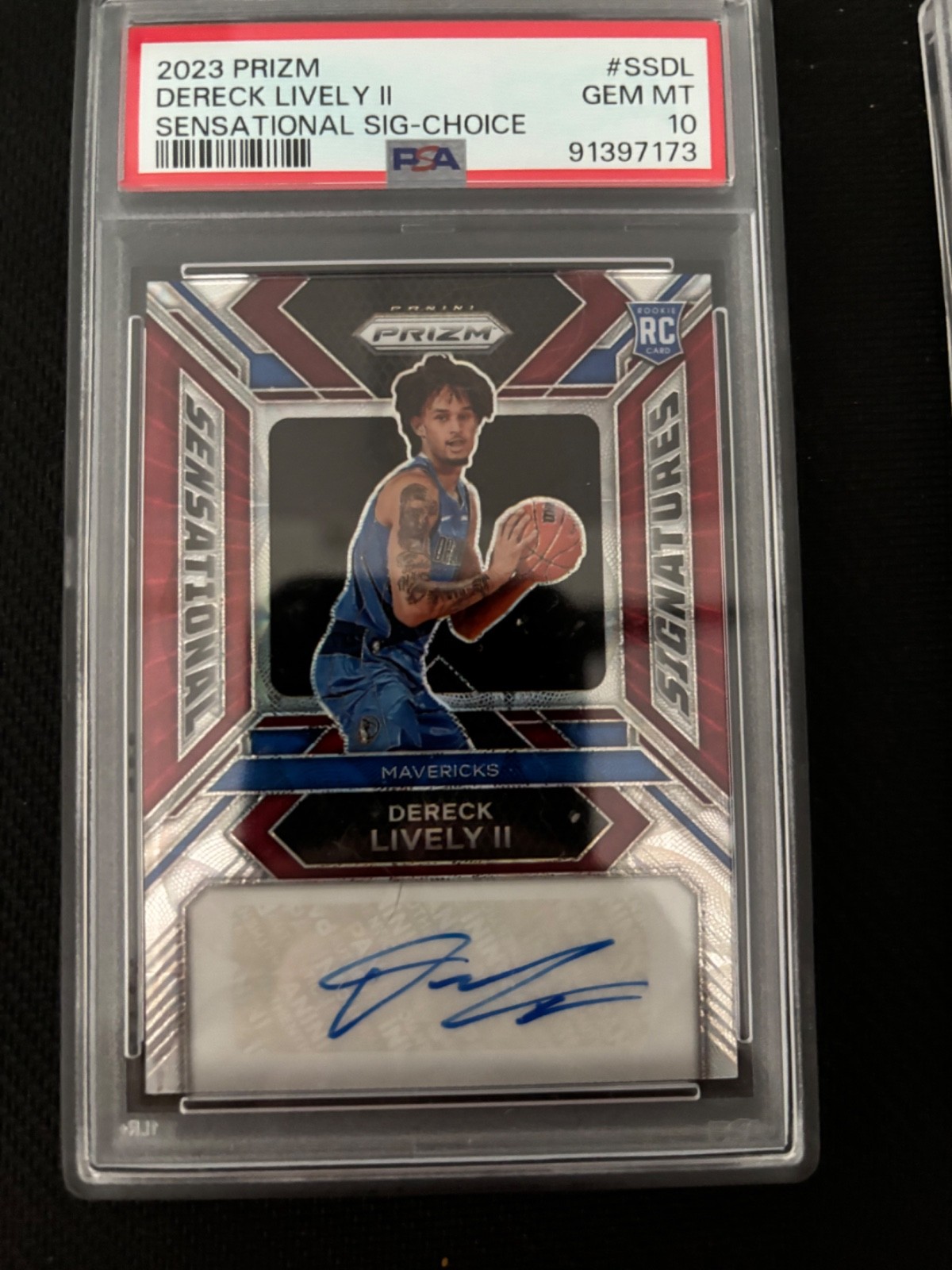 Dereck Lively 2023 Prizm Sensational Signatures PSA 10 #SSDL RC auto /88 view 1