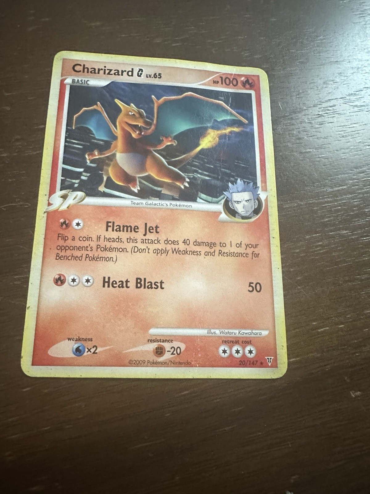 Pokemon Charizard G Holo Rare Card 001/016 Team Galactic Ed