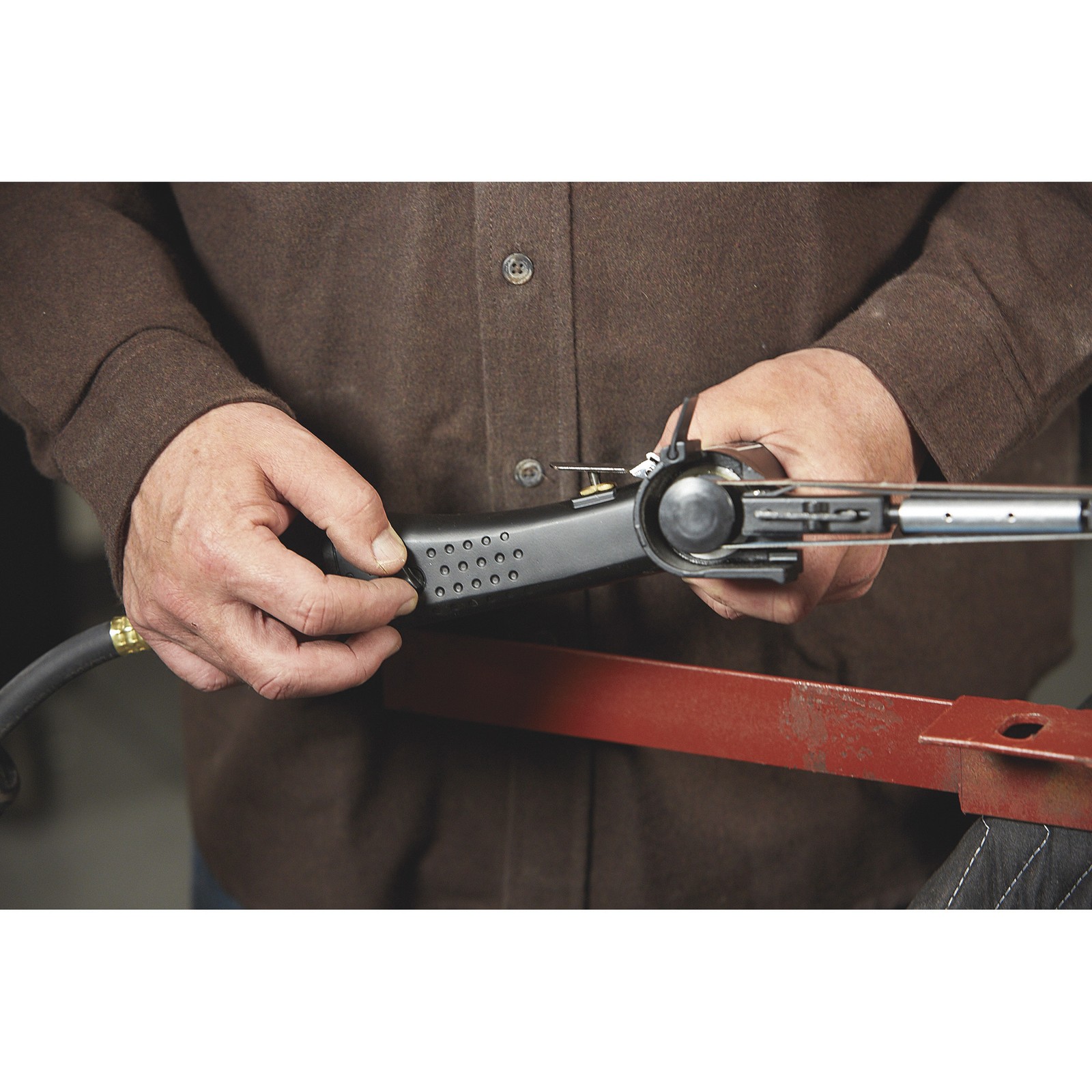 Klutch Mini Bandfile Belt Air Sander, 15,000 RPM, 3.5 CFM