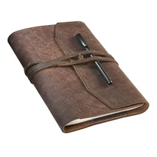 Refillable Leather Journal Writing Notebook - Refillable Notebook, Handmade L...