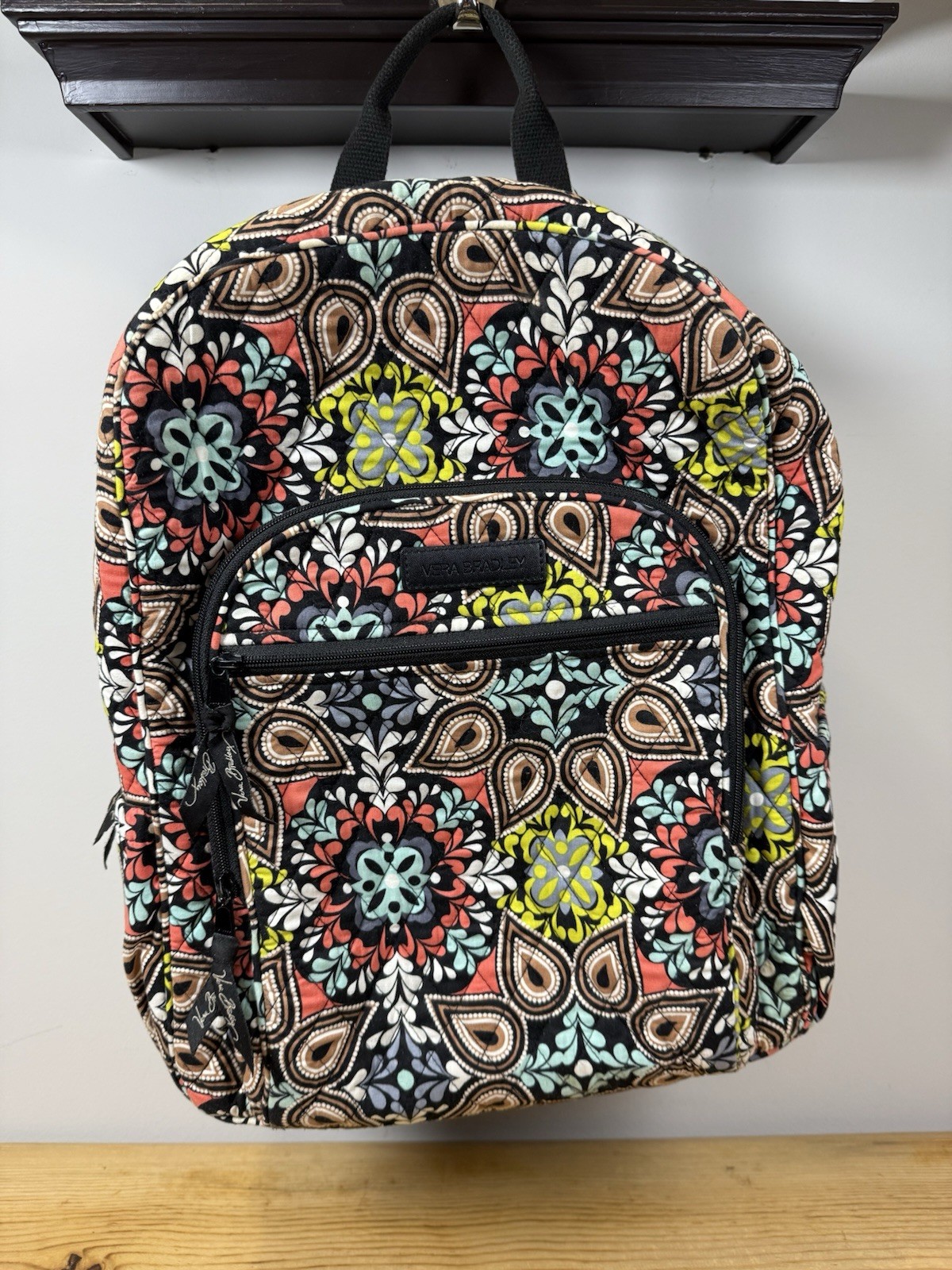 Beautiful Vera Bradley Floral Backpack, Multicolor Pattern, Multiple Pockets