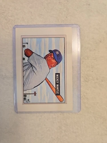 1951 Bowman Mickey Mantle  PERFECT CENTERING - Reprint 