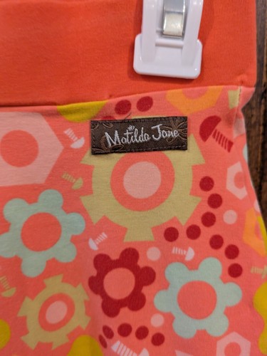 Matilda Jane knit Relay Race lounge pants nuts & bolts flower Sz 4 EUC - Picture 4 of 5