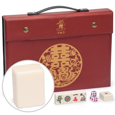 Chinese Mahjong Set, ''Rouge Classic'' with 146 Ivory Colored Small Tiles