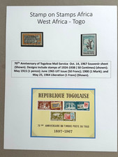 Exhibit Backup Togo group of 3 stamps loose Scott Cat 230/C82a 1924-1967