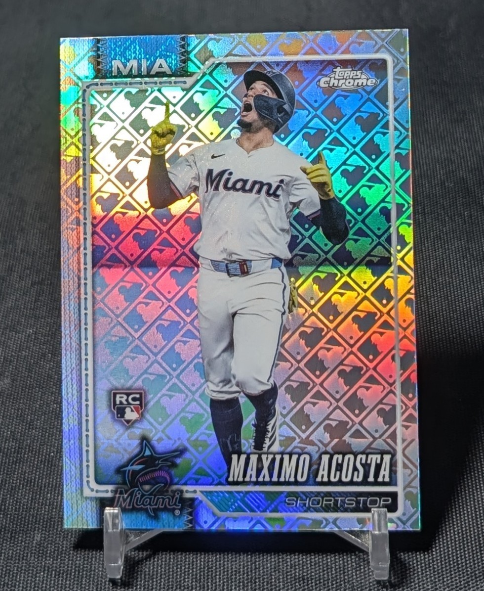Maximo Acosta Rookie RC 2026 Topps Chrome Logofractor Card #239 Miami Marlins
