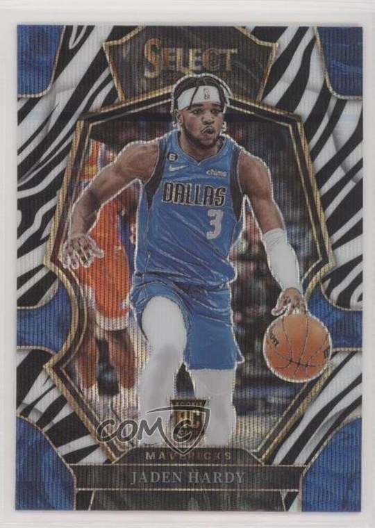 2022-23 Panini Select Premier Level Zebra Prizm Jaden Hardy #174 Rookie RC v9t